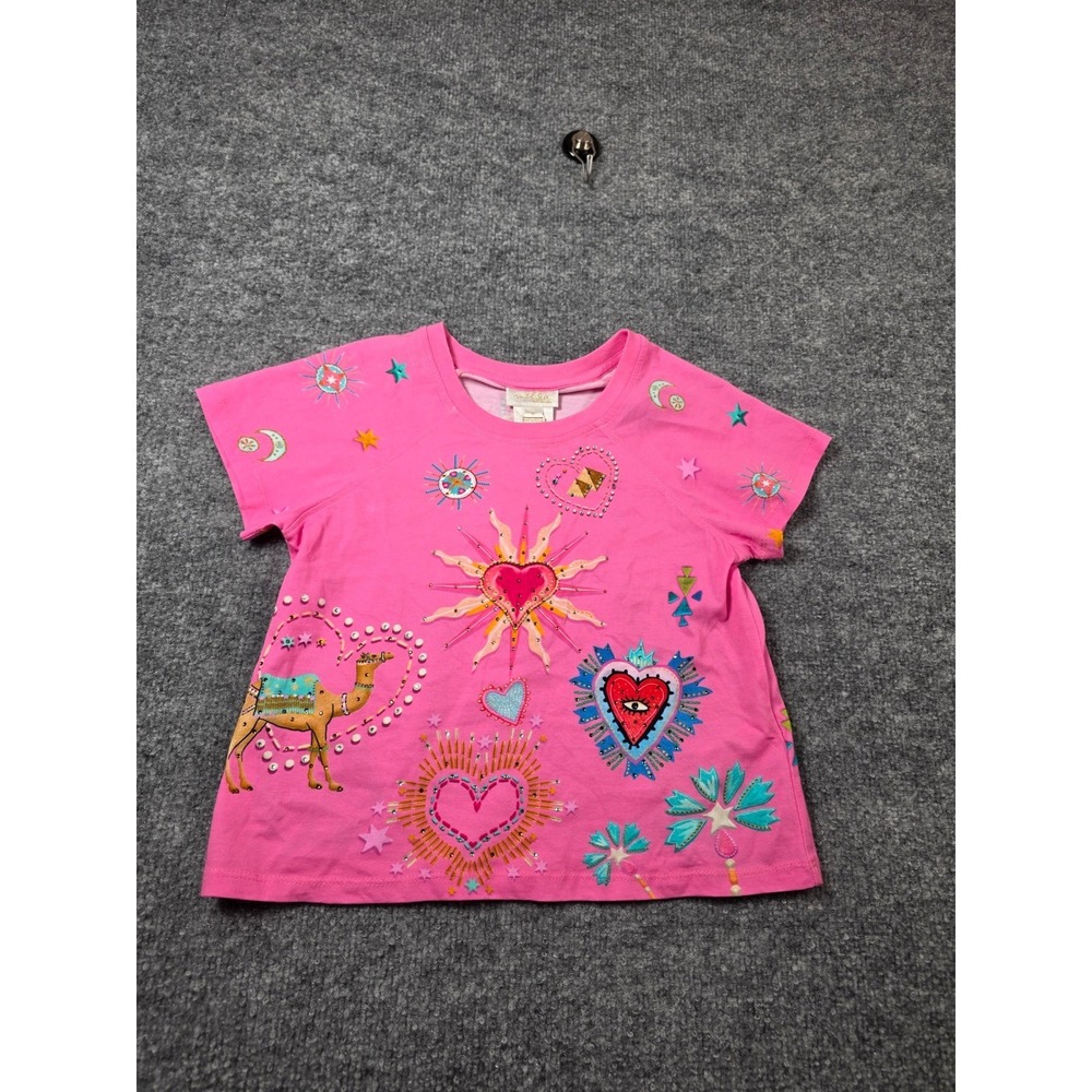 Milla By Camilla Girls Short Sleeve Tee Shirt Size 8 Crystals Egyptian
